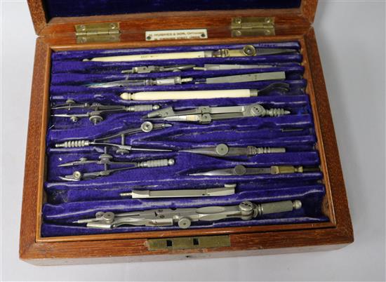 A late Victorian set of drawing instruments